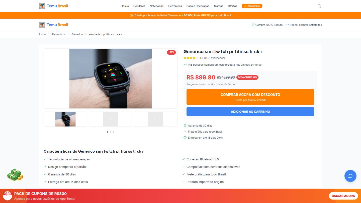 Smartwatch Pro Fitness Tracker